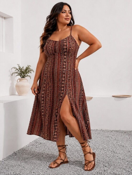 Dresses & Skirts - 94. Boho Midi Dress - Size XXL